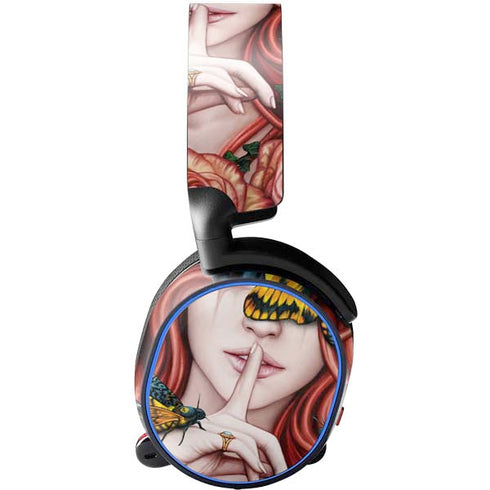 Gothic Woman and Death Moth Butterflies by Sarah Richter SteelSeries Arctis 3 Skin